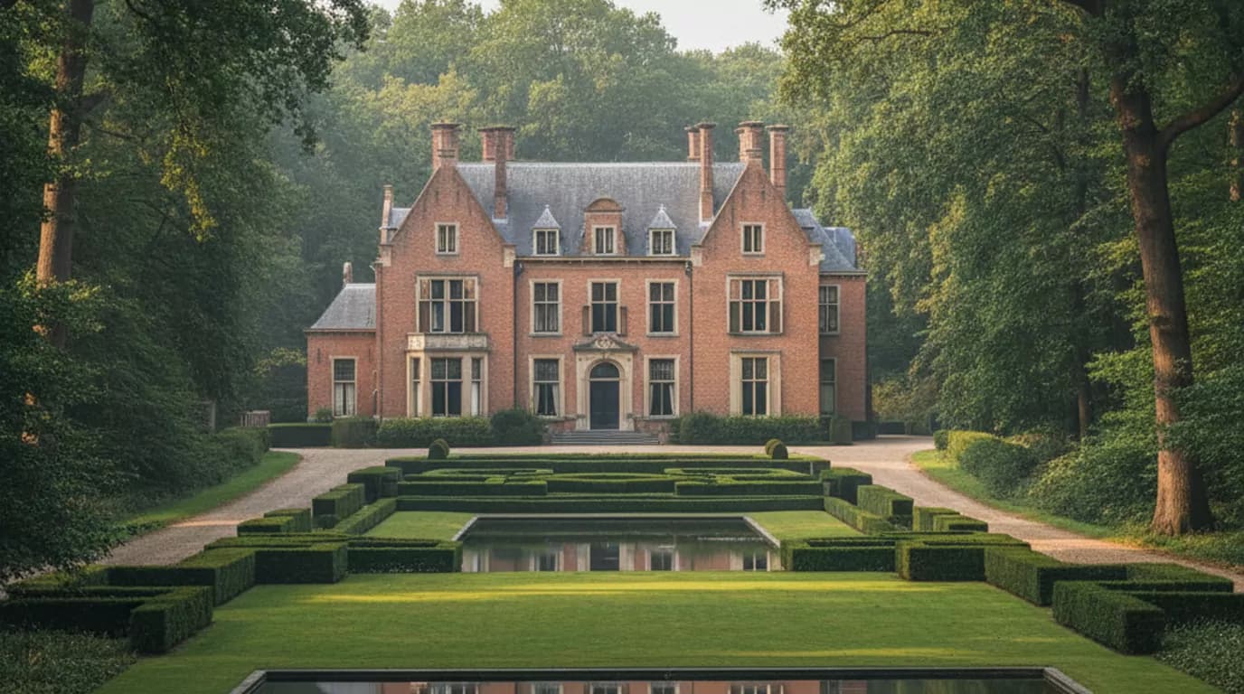 Luchtfoto Waalre bij gouden uur. Organiq Grow marketingbureau voor MKB in Waalre.